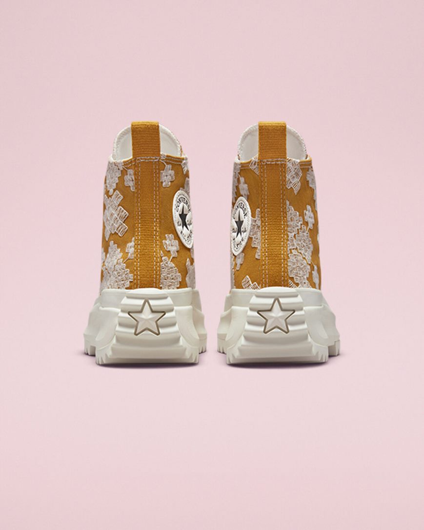 Topanky Na Platforme Converse Run Star Hike Tonal Embroidery Vysoke Panske Zlate | SK AEKHB5